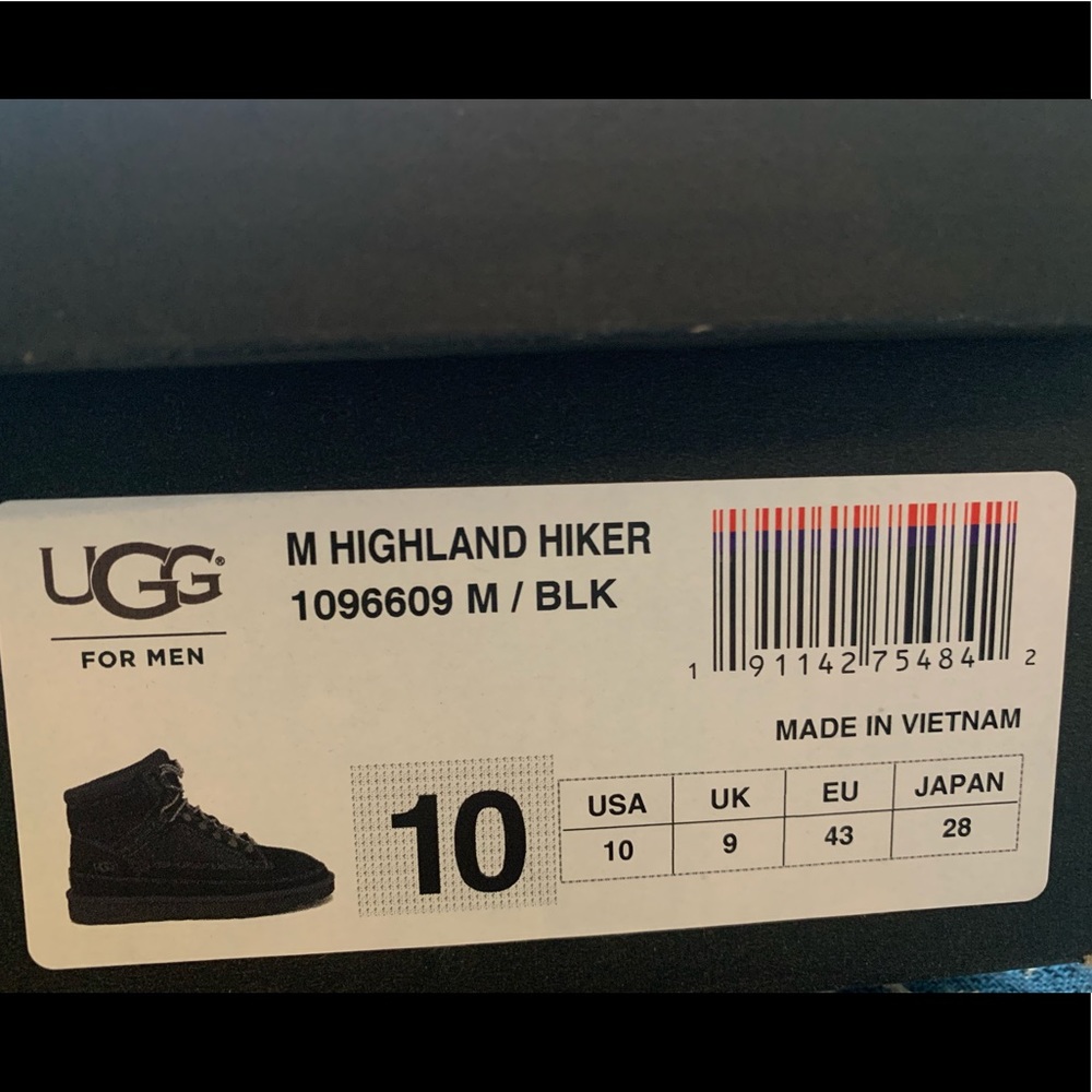 UGG Highland Hiking Boot Black Suede
